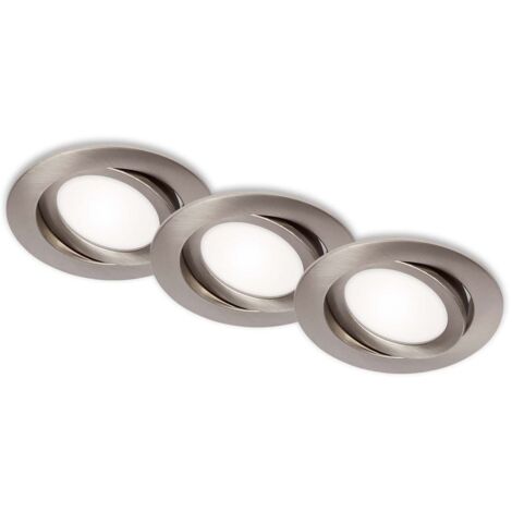 Flat In Set 3 Incasso Briloner Ø10,6cm 4000K 7W Nichel