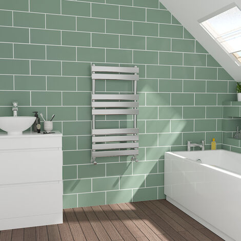 Flat Panel Chrome Towel Radiator Bathroom Heated Warmer 950x500mm