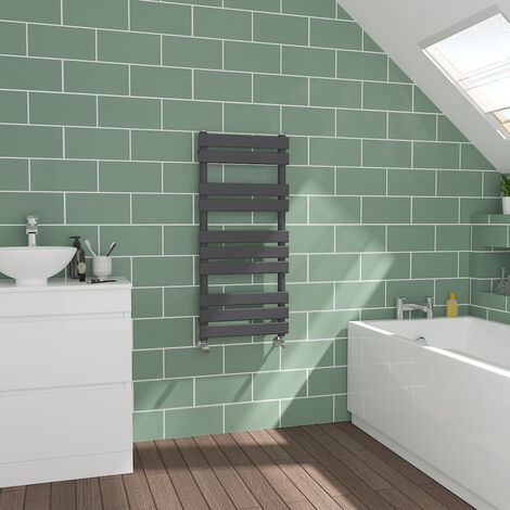 Flat Panel Sand Grey Bathroom Heated Towel Radiator 1000x450mm