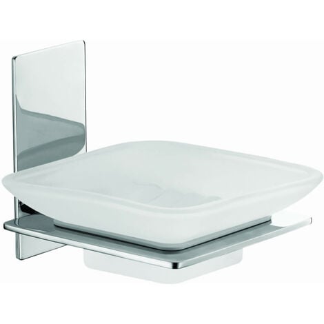 FLAT PORTASAPONE VETRO SATINATO
