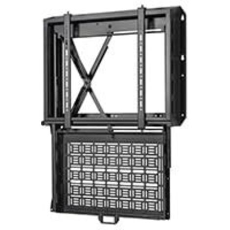 Flat Screen Wall Mount With Pull-down AV B-TECH BT7885 - Kit de montage (support mural) - pour écran plat - avec plateau de rangement AV rabattable - verrouillable - noir - Taille d'écran : 49"-86"