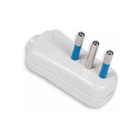 Flat weiß plug italienische std. 2P+E 10A Fanton 82530-E
