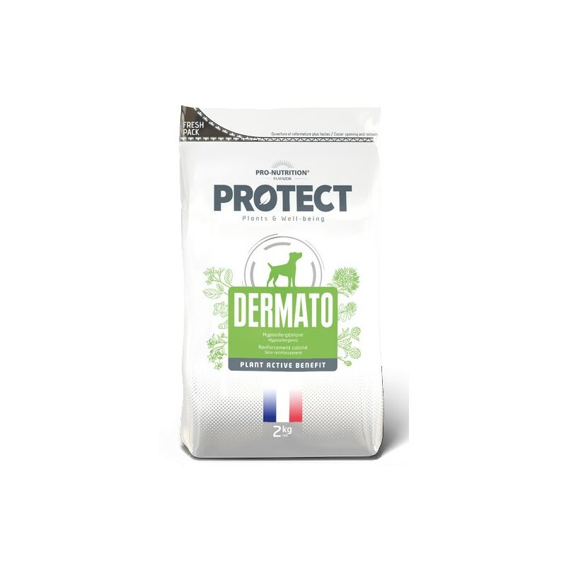 Flatazor Protect Dermato pour chiens Désignation : Protect Dermato | Conditionnement : 2 sacs de 12 kg Flatazor Protect FP5031P2