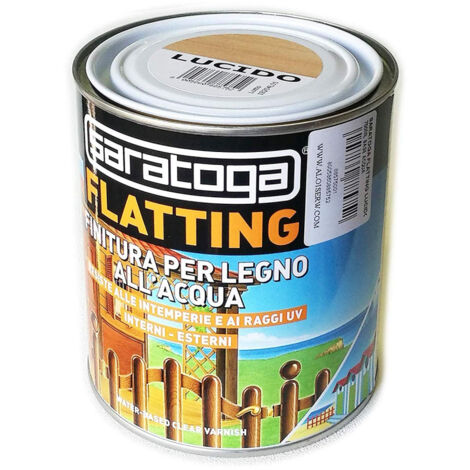 Flatting finitura per legno 750ml base acqua per interni ed esterni, colori disponibili  trasparente opaco