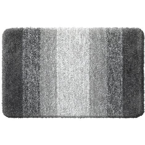 Flauschige Badematte aus Mikrofaser, zotteliger Badezimmerteppich, 40 x 60 cm, rutschfest, sehr saugfähig, maschinenwaschbar, extra weich, dick