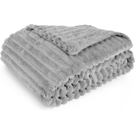 Flauschige Decke, Plüschdecke für Couch, Tagesdecke und Sofabezug, dicker, weicher und flauschiger Plüschüberwurf für Mutter, Ehefrau und Freundin (100 × 120 cm)