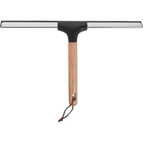 Flauschiger Duschtürabzieher mit Holzgriff für Fenster, Spiegel und Badezimmerglas, ergonomisch, kratzfest für einfache Reinigung