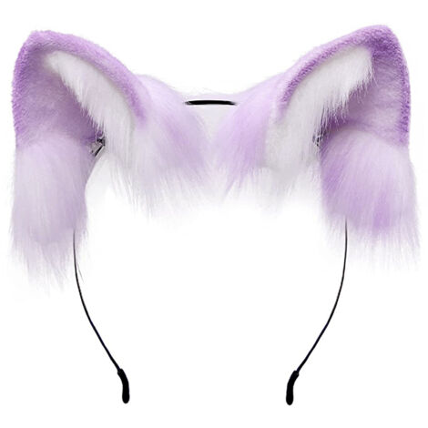 Flauschiges Tierohren-Haarband (Fuchs, Wolf, Katze, Hund) - Haaraccessoire für Halloween...