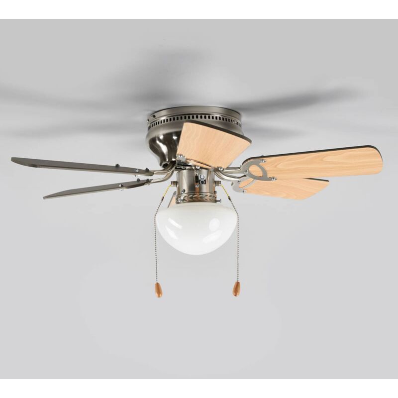 Flavio Six Blade Ceiling Fan With Light