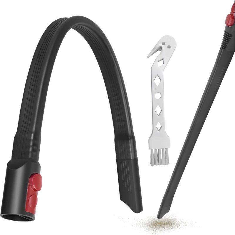 Fle-xi Crevice Tool for Dyson V15 V12 V11 V10 V8 V7 Gen5 Vacuum Cleaner, 58cm Long, Flat Brush Attachment, Flexible Flat Crevice Tool, Long Brush