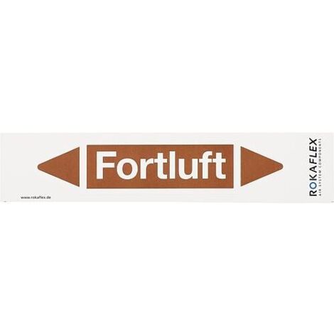Flèche directionnelle universelle FORTLUFT brune, autocollante, Pièce 25 Cond.