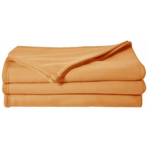 Fleece-Decke 210 x 230 cm Honig