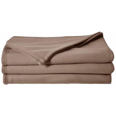 Fleece-Decke 210 x 230 cm Taupe