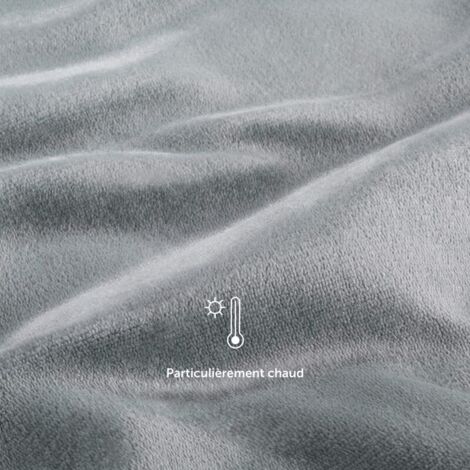 Fleecedecke 150 x 200 cm – Grau, Kuscheldecke für Sofa und Sofa – Dick, flauschig, weich und warm – Hohe Qualität