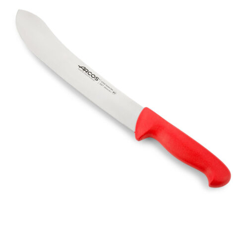 Fleischermesser  Arcos Farbe - Prof  292722  Edelstahl Nitrum und mango ergonomische rote Polypropylenklinge und 25 cm Klinge, Vitrine