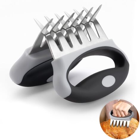 Fleischschneider aus Edelstahl in Bärenklauenform, Trenner für gegartes Fleisch, Grillwerkzeug, Fleischgabel, manueller Hähnchenschneider, 2 Stück
