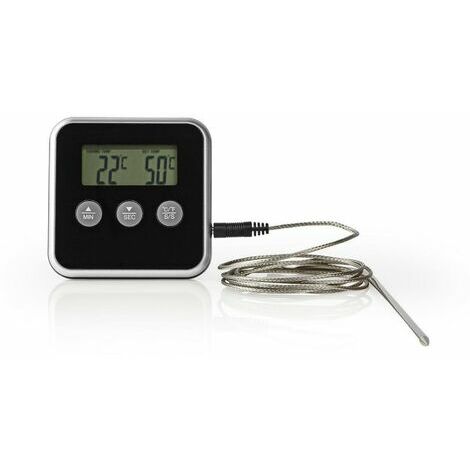 Fleischthermometer 0 - 250 °C Digitalanzeige Timer