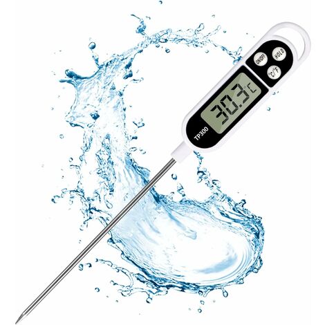 Fleischthermometer, Küchenthermometer, Digitaler, sofort ablesbarer Temperaturfühler zum Kochen von Speisen mit großem LCD-Display℉/℃ Taste HIASDFLS
