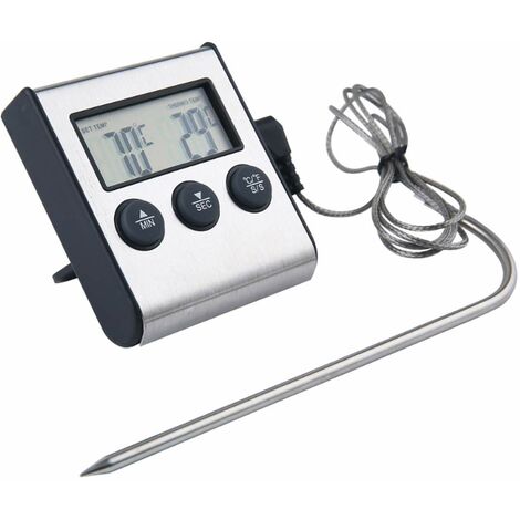 Fleischthermometer zum Kochen von Lebensmitteln Thermometer mit Sonde zum Grillen von Fleisch Grillen Wasser Milch Wein Flüssigkeit mit Sonde UD09