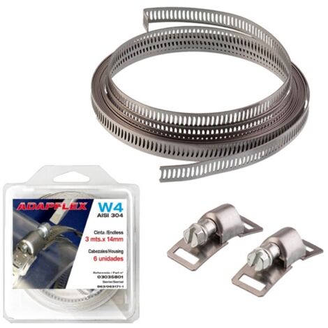 Fleje Fij Perforado 3Mt 8Mm +6 Cierres Aisi 430 Gr/Pl Adapfl