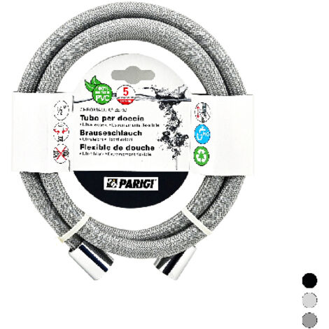 Flessibile doccia chromalux zero nero cm 180