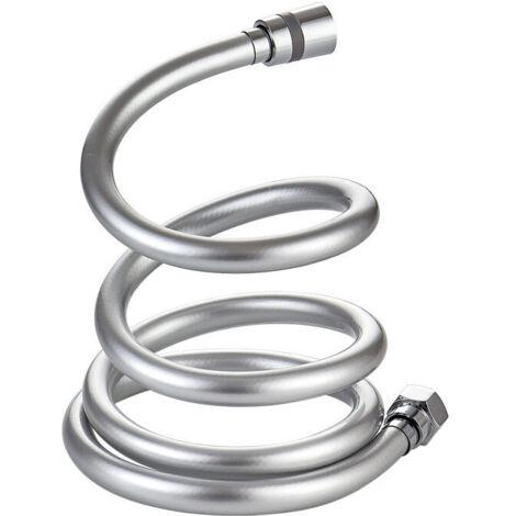 Flessibile doccia, flessibile doccia in PVC da 1,5 m, flessibile doccia antitorsione e antipiega a 360° con raccordo in ottone, universale G 1/2"