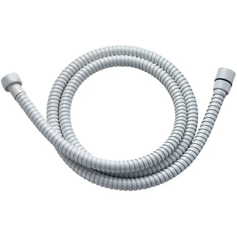 Flessibile doccia in acciaio bianco 150 cm doppia graffatura