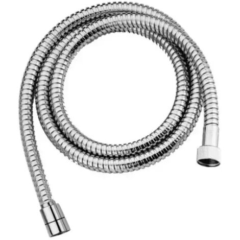 Flessibile doccia in acciaio inox cromato doppia aggraffatura attacco conico cm 200 FLEXA