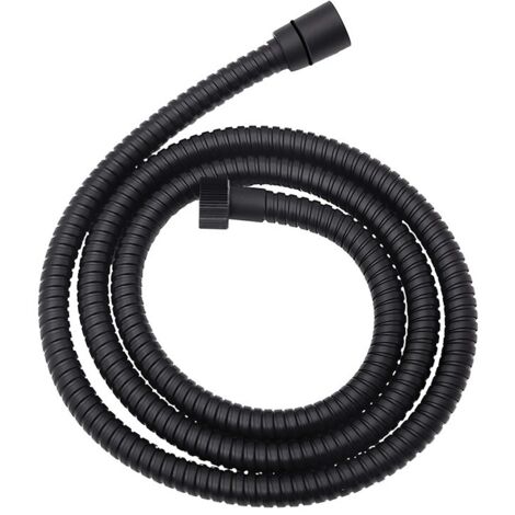 Flessibile doccia in ottone nero opaco cm 150