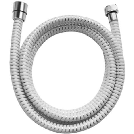 Flessibile doccia in plastica rinforzata, bianco-cromo cm 200