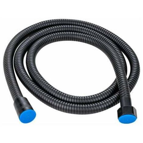 Flessibile doccia Versailles nero opaco da 1,5 m, flessibile doccia universale in acciaio inossidabile, cavo doccia antideflagrante e antitorsione
