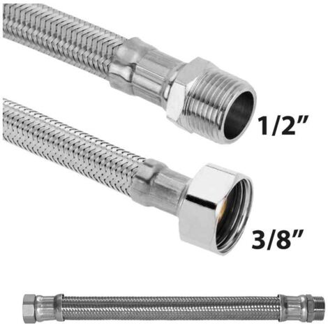 FLESSIBILE IN ACCIAIO INOX M1/2"" X 3/8""F 25 cm