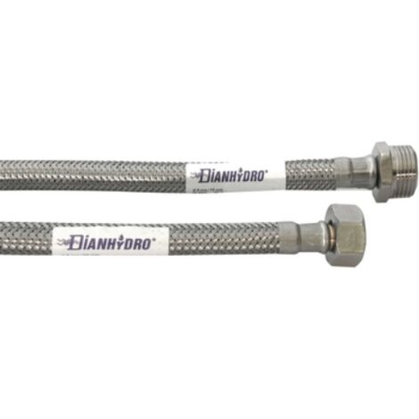 FLESSIBILE INOX MODELLO NORMALE CM. 20 FF 1/2 x 3/8
