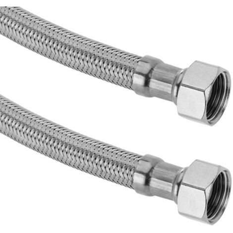 FLESSIBILE INOX MODELLO NORMALE  CM. 30 FF 3/8 x 3/8 DH PZ 10