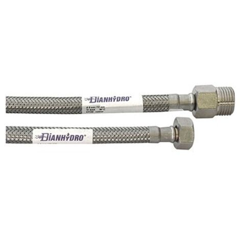 FLESSIBILE INOX MODELLO PROLUNGATO CM. 020 MF 1/2 x 1/2