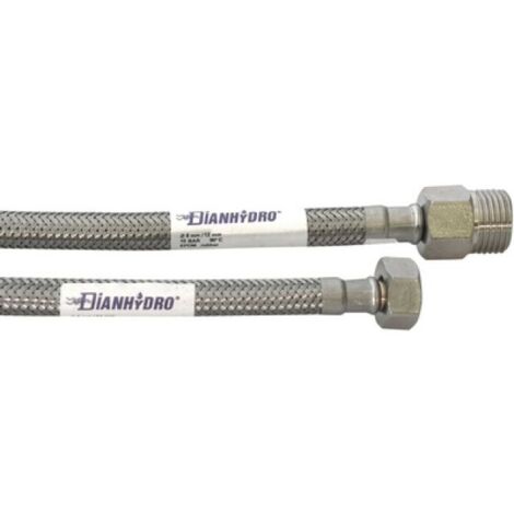 FLESSIBILE INOX MODELLO PROLUNGATO  CM. 25 MF 1/2 x 3/8