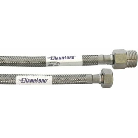 FLESSIBILE INOX MODELLO PROLUNGATO  CM. 35 MF 3/8 x 3/8