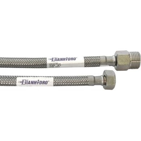 FLESSIBILE INOX MODELLO PROLUNGATO CM. 50 MF 1/2 x 3/8