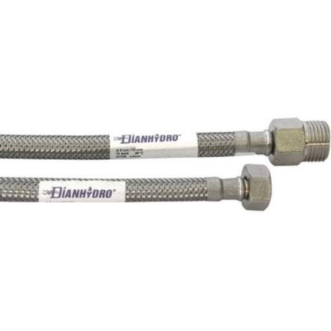 FLESSIBILE INOX MODELLO PROLUNGATO  CM. 50 MF 3/8 x 3/8