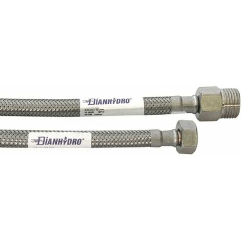 FLESSIBILE INOX MODELLO PROLUNGATO  CM. 60 MF 1/2 x 1/2