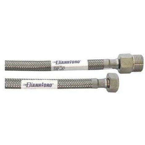 FLESSIBILE INOX MODELLO PROLUNGATO  CM. 60 MF 1/2 x 1/2 DH