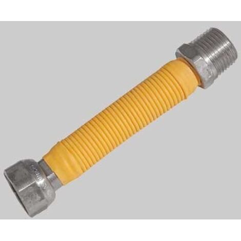 FLESSIBILE INOX PER GAS RIDOTTO - MF 1/2 x F 3/4 220÷420 mm