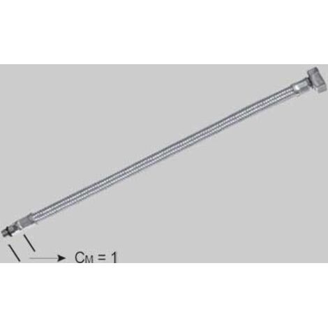 FLESSIBILE INOX PER MONOCOMANDI LAVELLI 3 VIE CM 35 - F 1/2 x M 08