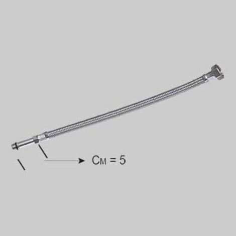 FLESSIBILE INOX PER MONOCOMANDO LUNGO - F 3/8 x M 10 cm 50