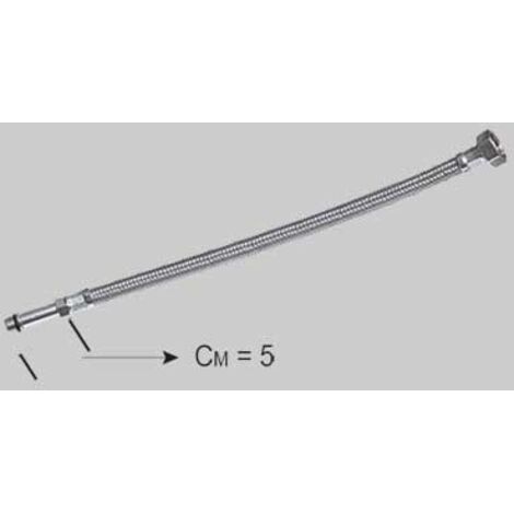 FLESSIBILE INOX PER MONOCOMANDO LUNGO - F 3/8 x M 12 cm 35