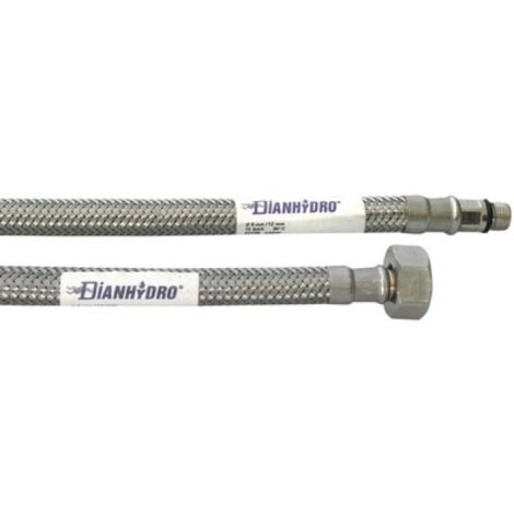 FLESSIBILE INOX PER RUBINETTERIE MONOCOMANDO F 1/2 x M 5/8 cm. 40 Diam. 12