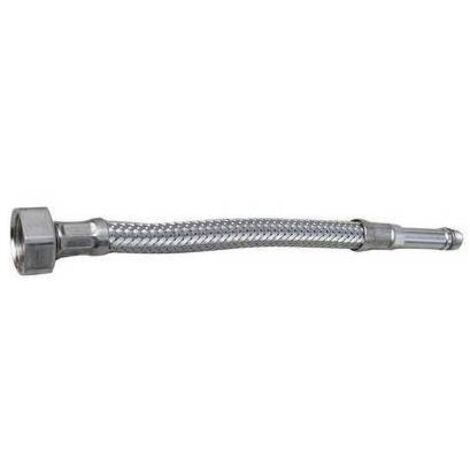 FLESSIBILE INOX PROLUNGATO PER RUBINETTERIE MONOFORO F 1/2 cm. 30 Diam. 10 DH
