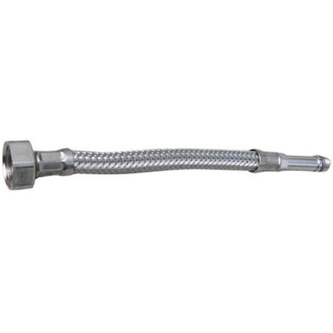FLESSIBILE INOX PROLUNGATO PER RUBINETTERIE MONOFORO F 3/8 cm. 10 Diam. 10 DH