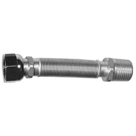 FLESSIBILE INOX RACCORDO IN OTTONE MM 220 / 420 ACQUA PARIGI 1&quot