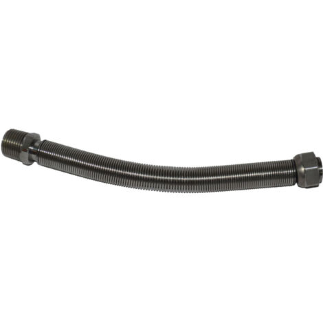 FLESSIBILE INOX RACCORDO IN OTTONE MM 220 / 420  (per Acqua) 1/2 ATON